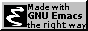 made with GNU Emacs - the right way